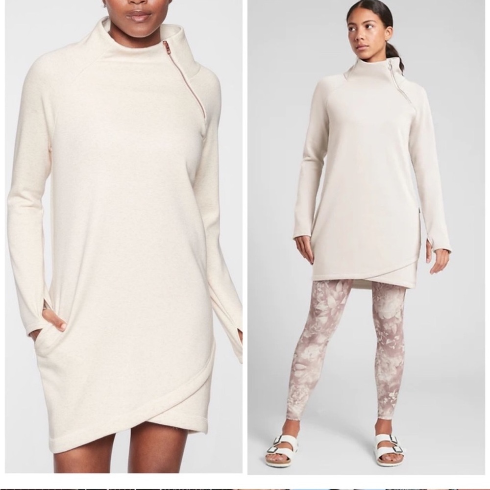 White Athleta Cozy Karma Sweatshirt Dreas size LT